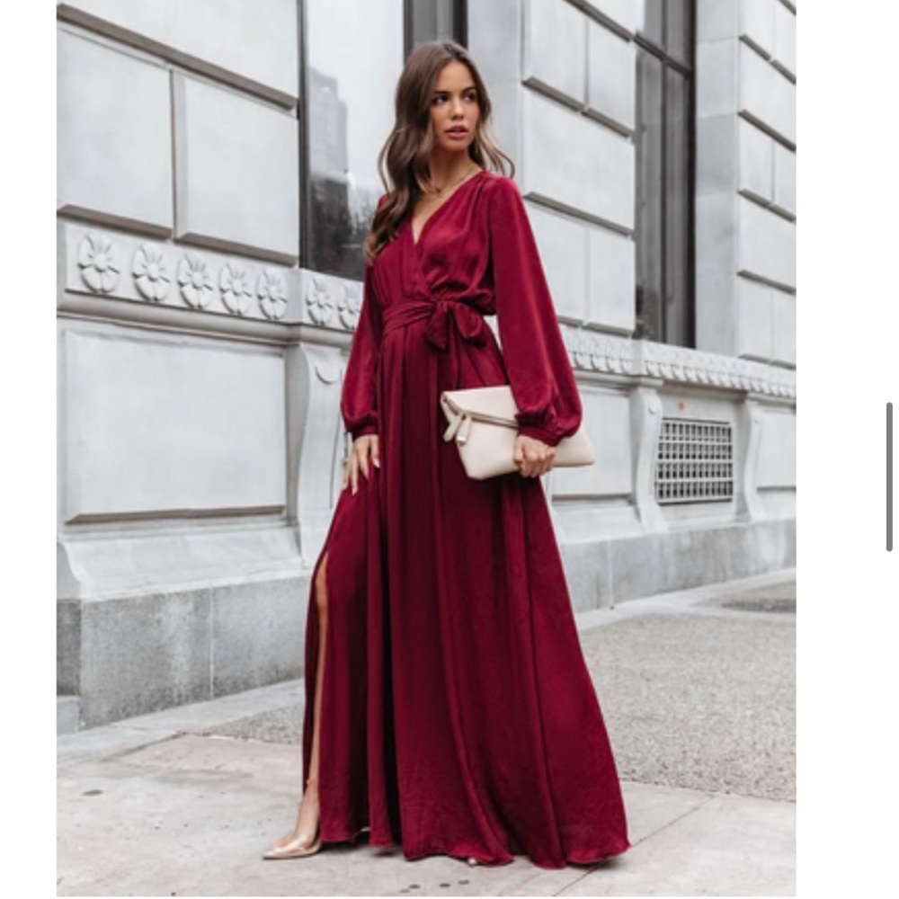 VICI Dolls burgundy slit dress